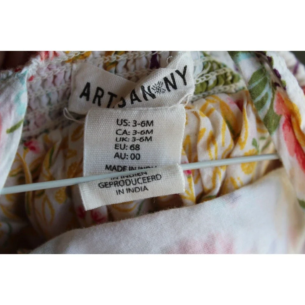 Artisan NY Baby Girls Dress And Bloomers 3-6m Ruffles Spring Easter